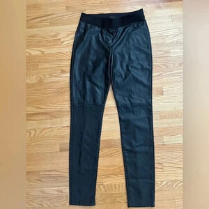 Ann Taylor Faux Leather Black Pants The High Waist Audrey Womens Size 4